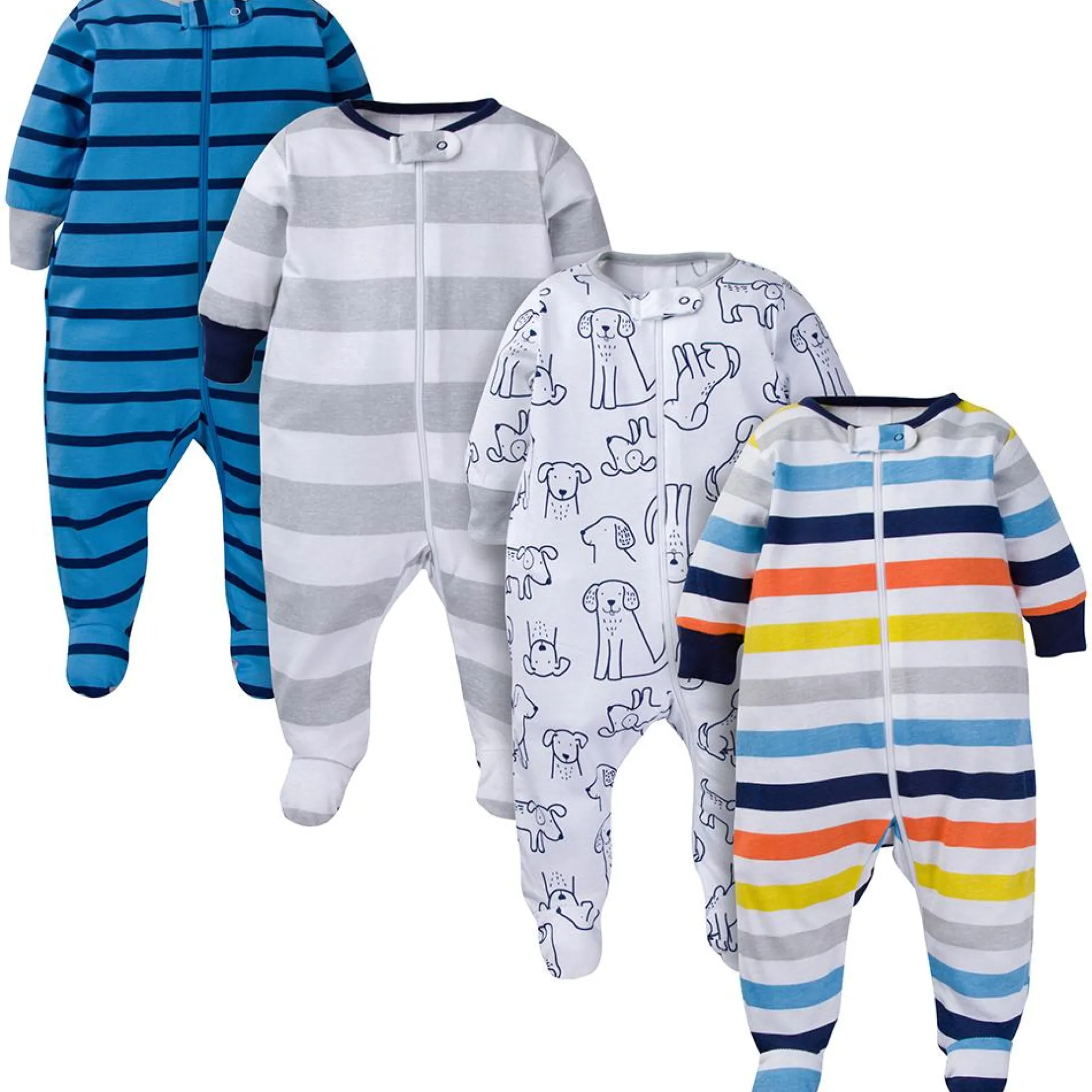 4-Pack Baby Boy Navy Puppies Sleep 'N Plays