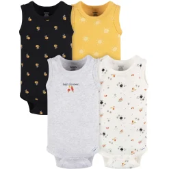 4-Pack Baby Boys Backyard BBQ Sleeveless Onesies® Bodysuits