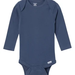 6-Pack Baby Boys Blue, Green, Brown and Yellow Long Sleeve Bodysuits
