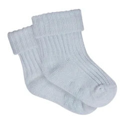 4-Pack Baby Boys Blue Rolled Cuff Ribbed Socks