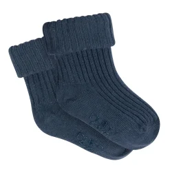 4-Pack Baby Boys Blue Rolled Cuff Ribbed Socks