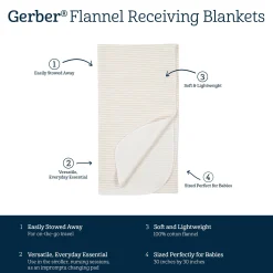 4-Pack Baby Boys Coastal Calm Flannel Blankets
