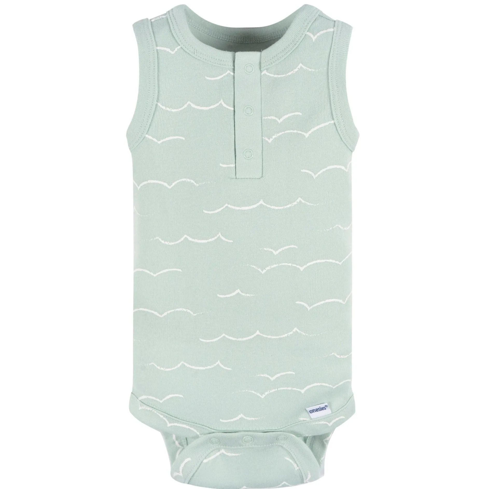 4-Pack Baby Boys Coastal Sleeveless Onesies® Bodysuits