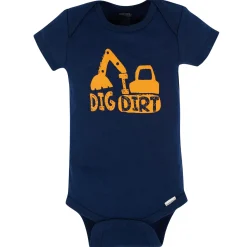 8-Pack Baby Boys Construction Zone Short Sleeve Onesies® Bodysuits