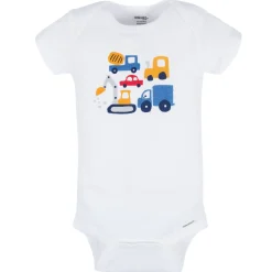 8-Pack Baby Boys Construction Zone Short Sleeve Onesies® Bodysuits