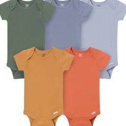 5-Pack Baby Boys Cozy Neutral Short Sleeve Bodysuits