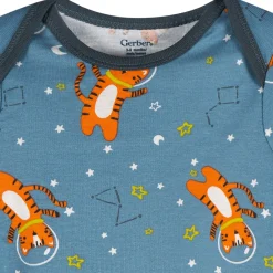 3-Pack Baby Boys Cutest Star Long Sleeve Onesies® Bodysuits