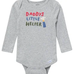 3-Pack Baby Boys Daddy's Little Helper Long Sleeve Onesies® Bodysuits