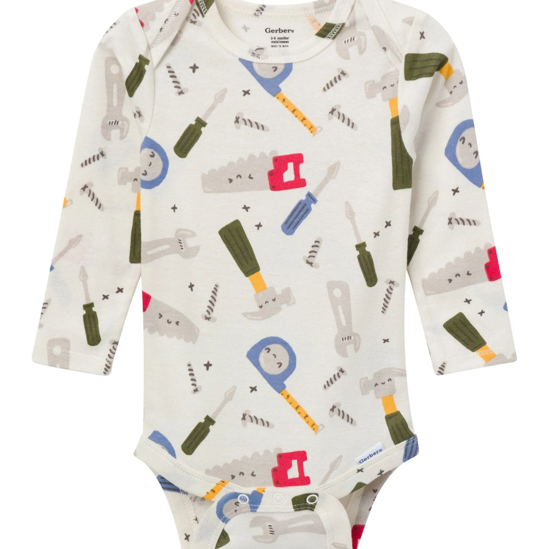 3-Pack Baby Boys Daddy's Little Helper Long Sleeve Onesies® Bodysuits