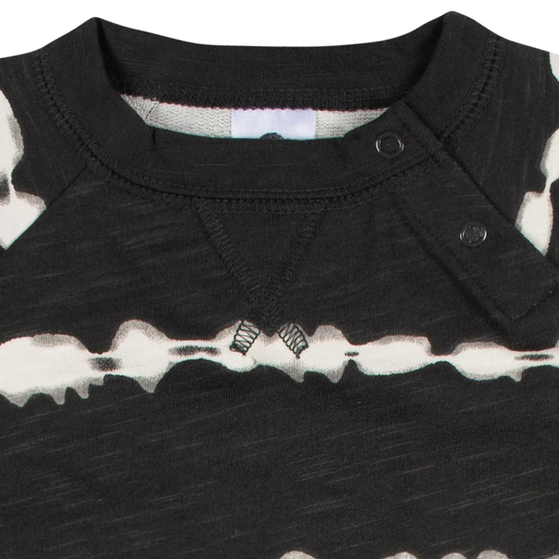2-Pack Baby Boys Dark Gray Tie Dye & Blue Raglan Sleeve Romper