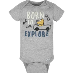 8-Pack Baby Boys Dinosaur Short Sleeve Onesies® Bodysuits
