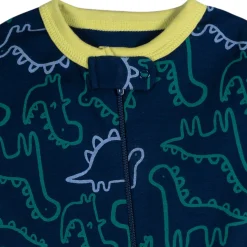 3-Pack Baby Boys Dinos Footless Pajamas
