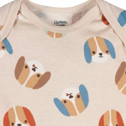 3-Pack Baby Boys Dog Dude Short Sleeve Onesies® Bodysuits