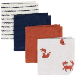 4-Pack Baby Boys Fox Terry Washcloths