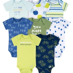 8-Pack Baby Boys Fun First Short Sleeve Onesies® Bodysuits