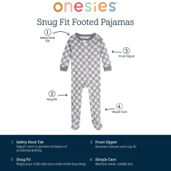 4-Pack Baby Boys Gators Snug Fit Footed Pajamas