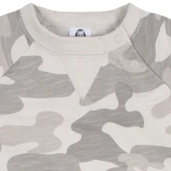 2-Pack Baby Boys Gray Camo & Yellow Raglan Sleeve Romper, 0-3M