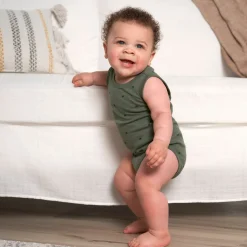 5-Pack Baby Boys Green Stars Sleeveless Onesies® Bodysuits