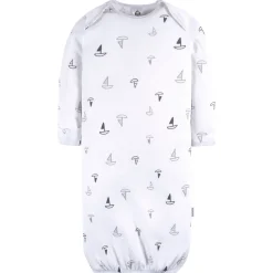 4-Pack Baby Boys Grey Coastal Gowns