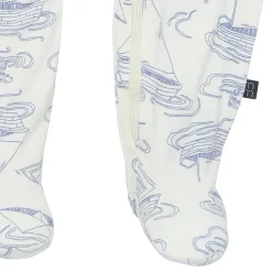 2-Pack Baby Boys Ivory Sailboat Sleep 'N Plays With Mitten Cuffs