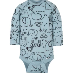 6-Pack Baby Boys Jungle Long Sleeve Onesies® Bodysuits