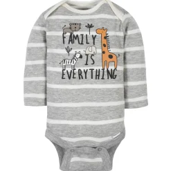 6-Pack Baby Boys Jungle Long Sleeve Onesies® Bodysuits