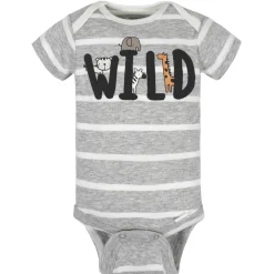 8-Pack Baby Boys Jungle Short Sleeve Onesies® Bodysuits
