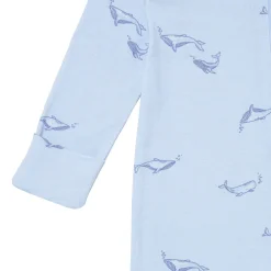 2-Pack Baby Boys Light Blue Whale Sleep 'N Plays With Mitten Cuffs