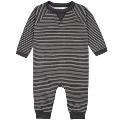 2-Pack Baby Boys Light Gray Tie Dye & Striped Raglan Sleeve Romper