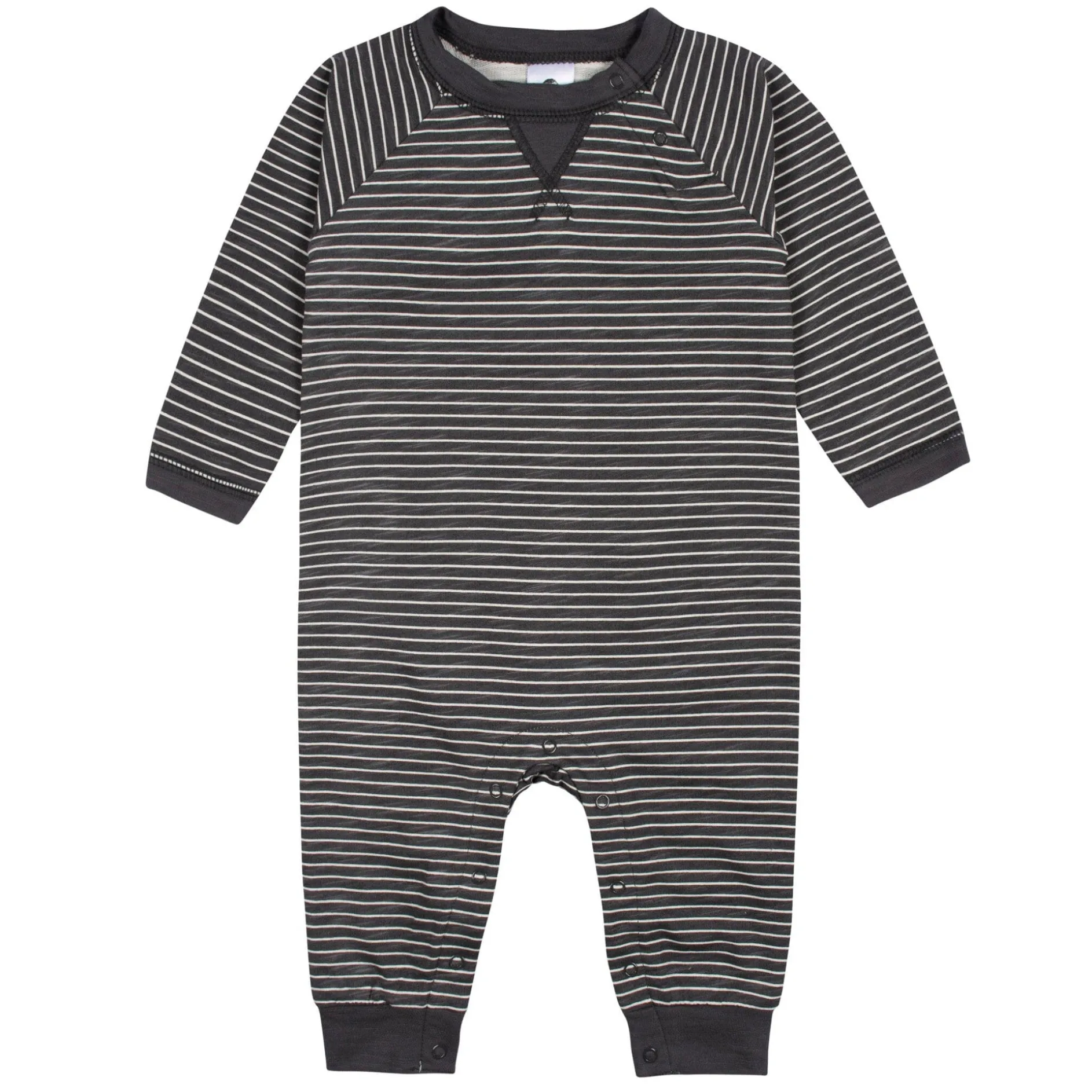 2-Pack Baby Boys Light Gray Tie Dye & Striped Raglan Sleeve Romper