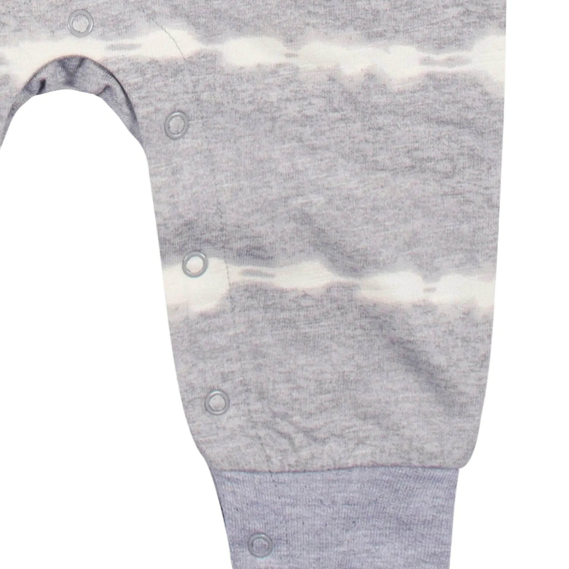 2-Pack Baby Boys Light Gray Tie Dye & Striped Raglan Sleeve Romper