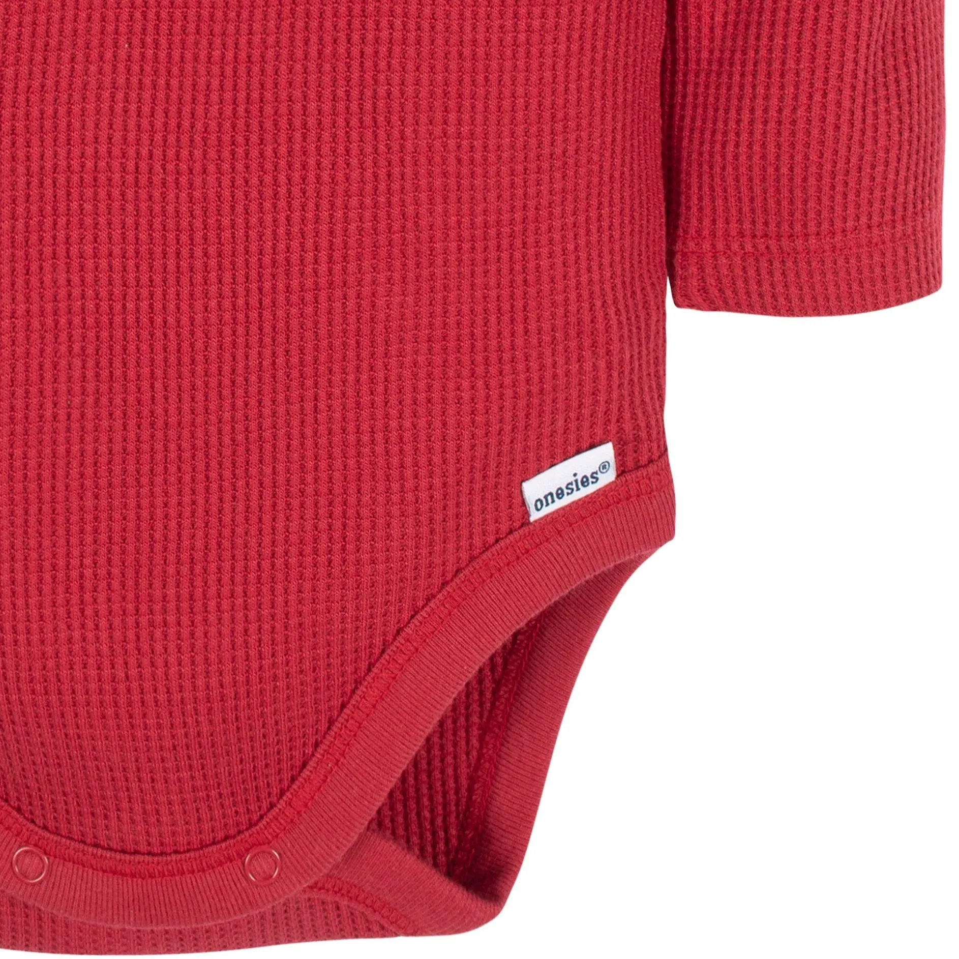 2-Pack Baby Boys Red & Heather Gray Long Sleeve Henley Onesies® Bodysuits