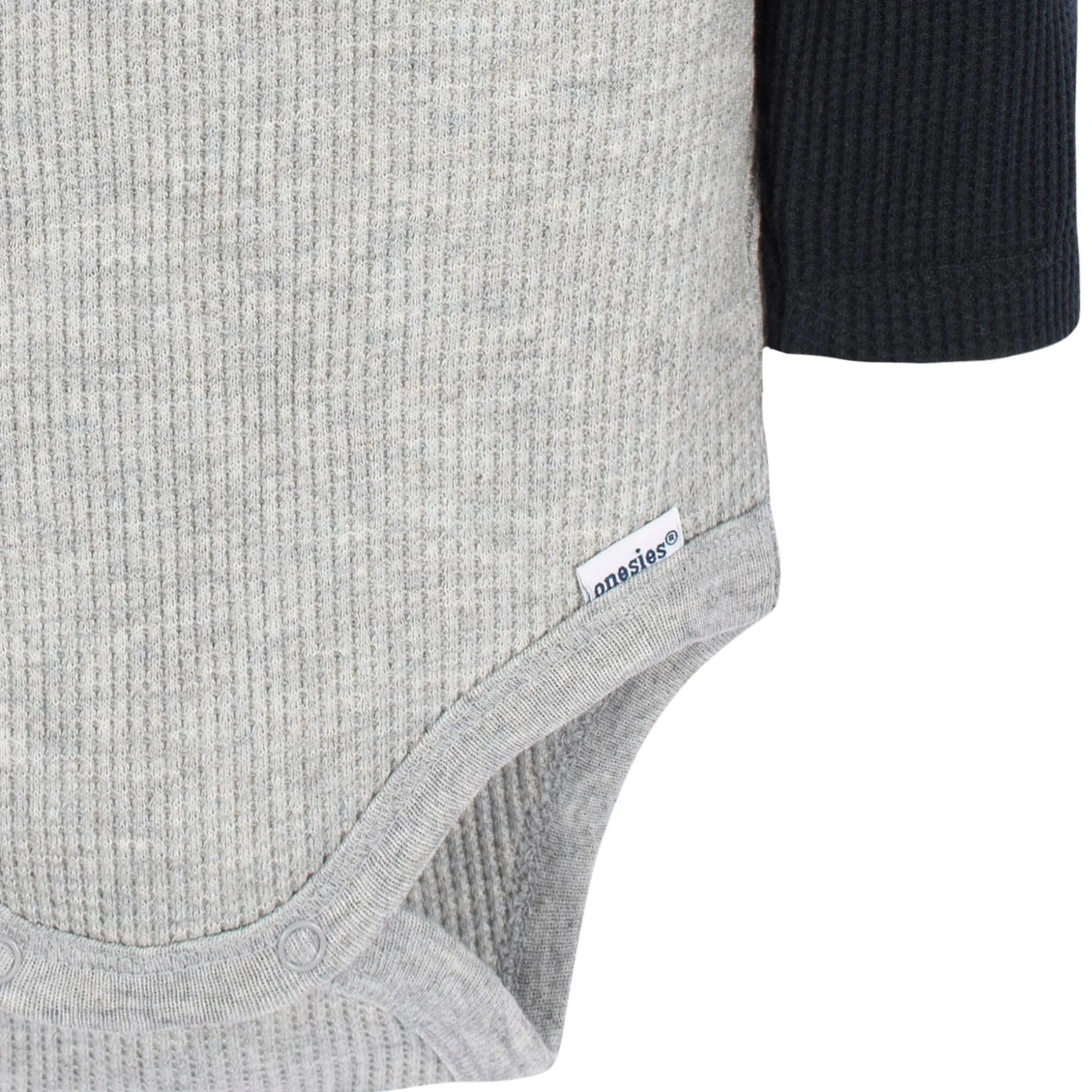 2-Pack Baby Boys Red & Heather Gray Long Sleeve Henley Onesies® Bodysuits