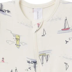 2-Pack Baby Boys Sail Harbor Zip Front Viscose Rompers
