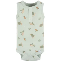 4-Pack Baby Boys Sea Turtles Sleeveless Onesies® Bodysuits