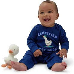 3-Pack Baby Boys Silly Goose Lap Shoulder Rompers
