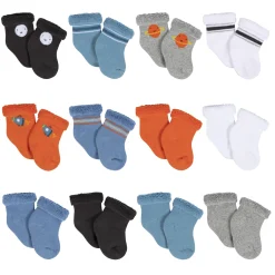 12-Pack Baby Boys Space Explorer Terry Wiggle Proof® Socks