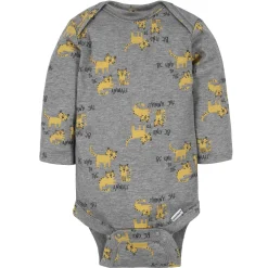 6-Pack Baby Boys Tiger Long Sleeve Onesies® Bodysuits