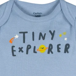 3-Pack Baby Boys Tiny Explorer Short Sleeve Onesies® Bodysuits