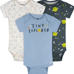 3-Pack Baby Boys Tiny Explorer Short Sleeve Onesies® Bodysuits