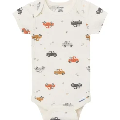 4-Pack Baby Boys Trucks & Dogs Short Sleeve Bodysuits