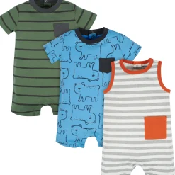 3-Pack Baby Boys Unbearably Cute Rompers