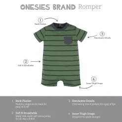 3-Pack Baby Boys Unbearably Cute Rompers