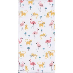4-Pack Baby Girls Animal Geo Flannel Blankets