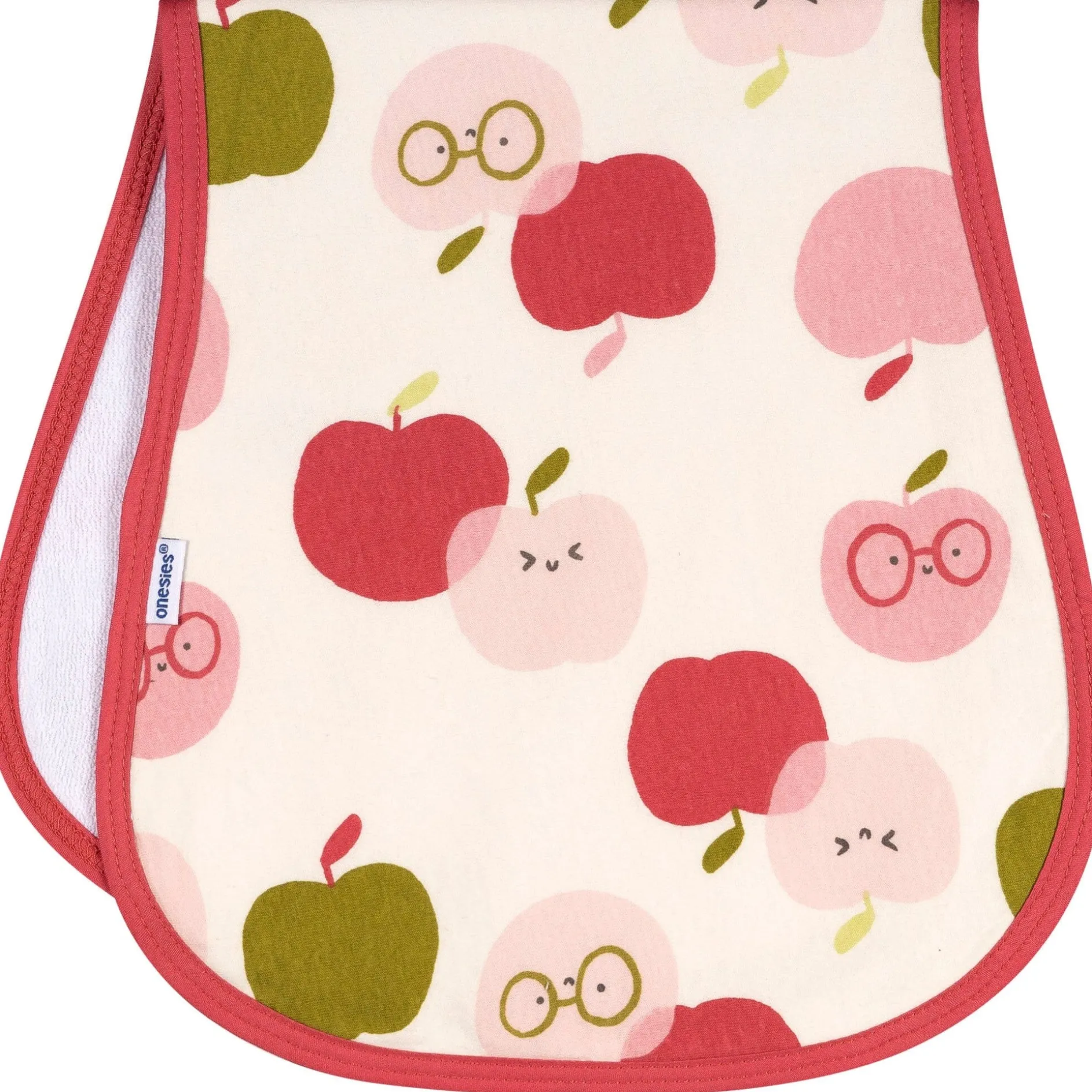 4-Pack Baby Girls Apples Burp Cloths
