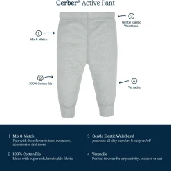 4-Pack Baby Girls Assorted Active Pants