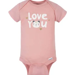 8-Pack Baby Girls Bear Short Sleeve Onesies® Bodysuits