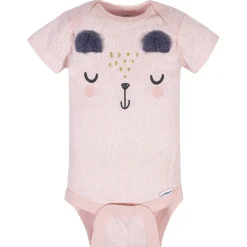 8-Pack Baby Girls Bear Short Sleeve Onesies® Bodysuits