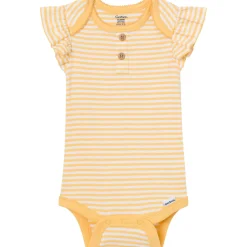 4-Pack Baby Girls Bee Flower Garden Short Sleeve Bodysuits