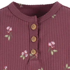 2-Pack Baby Girls Berries Henley Onesies® Bodysuits